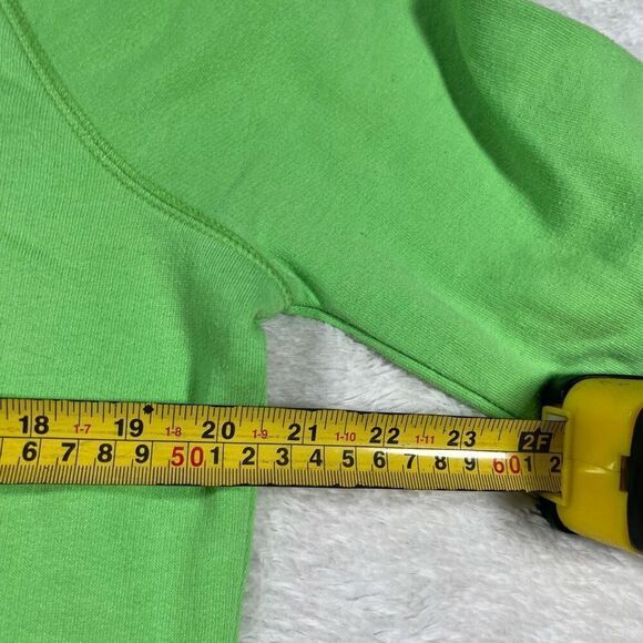Vintage Y2K Victoria’s Secret PINK Neon Green V Neck Sweatshirt - Picture 6 of 7